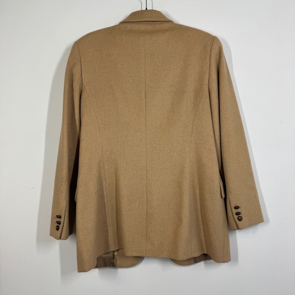 Vintage Talbots Camel Hair Blazer Tan Size 10 Made in Italy Classic Wool Coat - Picture 9 of 14